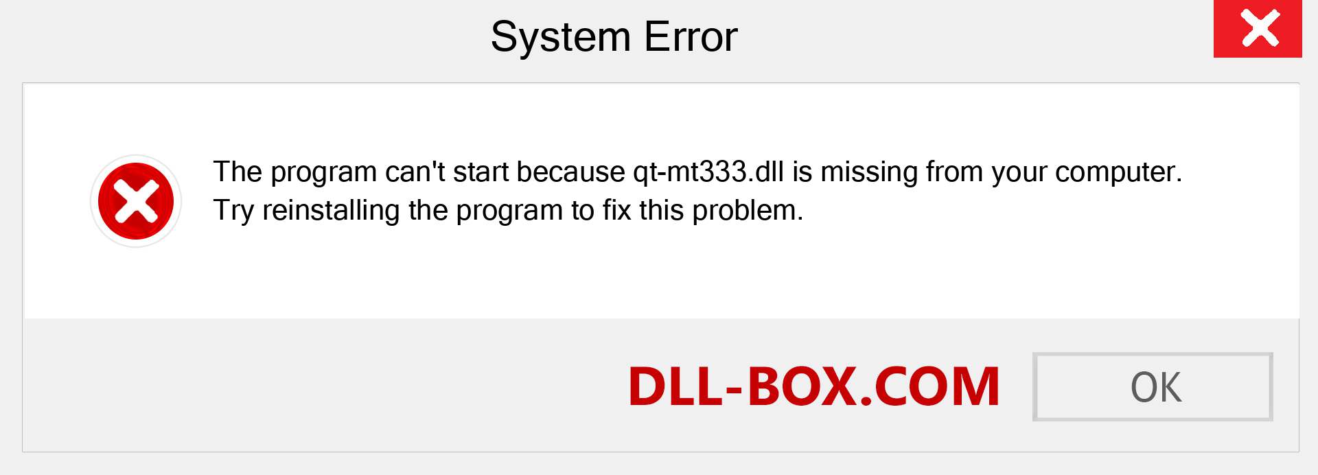  qt-mt333.dll file is missing?. Download for Windows 7, 8, 10 - Fix  qt-mt333 dll Missing Error on Windows, photos, images