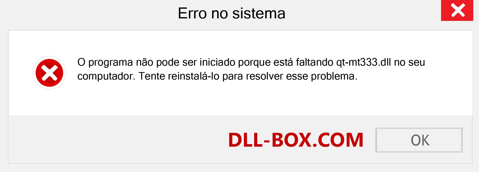 Arquivo qt-mt333.dll ausente ?. Download para Windows 7, 8, 10 - Correção de erro ausente qt-mt333 dll no Windows, fotos, imagens